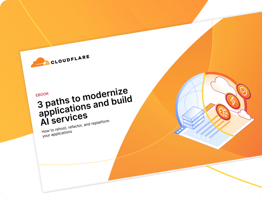 3 paths to modernize applications and build AI services ebook cover illustration 