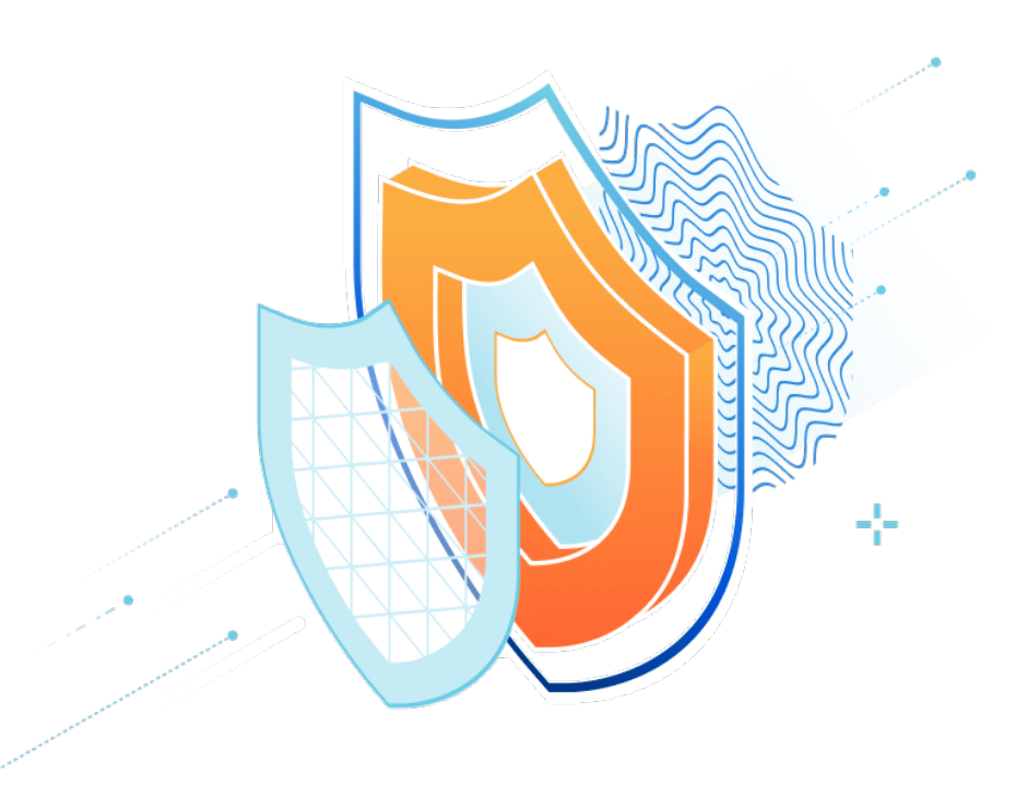 Illustration of three shields