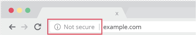 Ejemplo de seguridad de Google Chrome